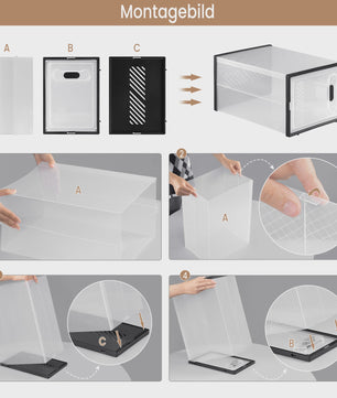 Stapelbare Transparante Schoenenboxen met Magneetdeur - 8, 12 of 18 Stuks