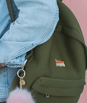 Indonesische Vlag Speld - Stijlvolle Badge met Vlinder Sluiting voor Kleding