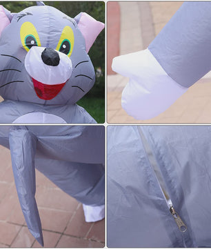 Opblaasbaar Kat en Muis Kostuum voor Volwassenen - Grappig Cosplay Outfit