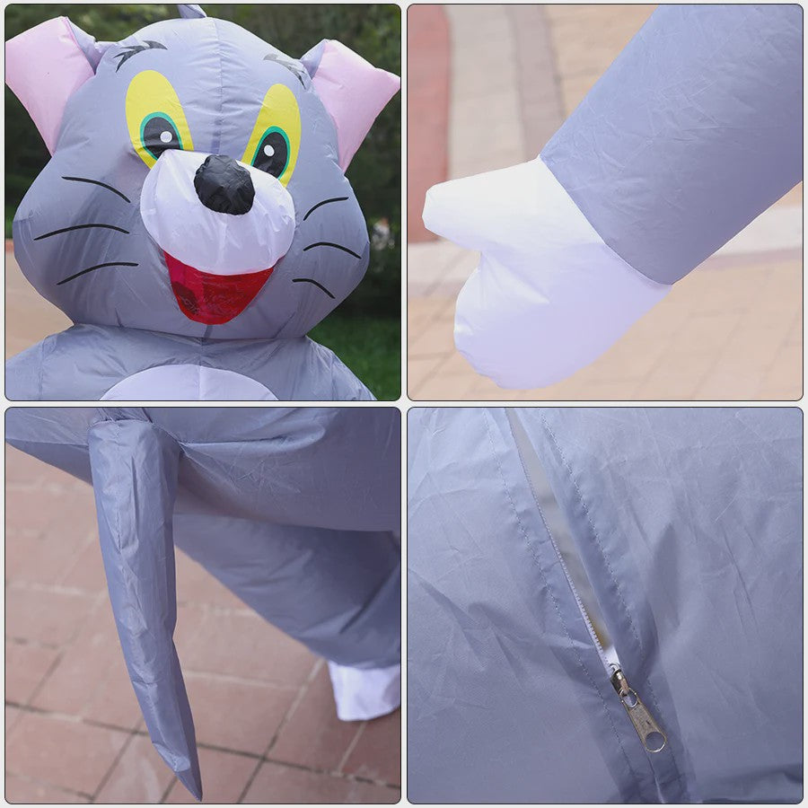 Opblaasbaar Kat en Muis Kostuum voor Volwassenen - Grappig Cosplay Outfit