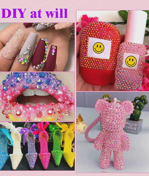 40 Kleuren Strass Steentjes Set 3mm - DIY Versier Kit voor Kleding, Nagels & Decoratie