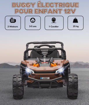 Elektrische Kinder Buggy Bruin met Afstandsbediening - 2 Motoren