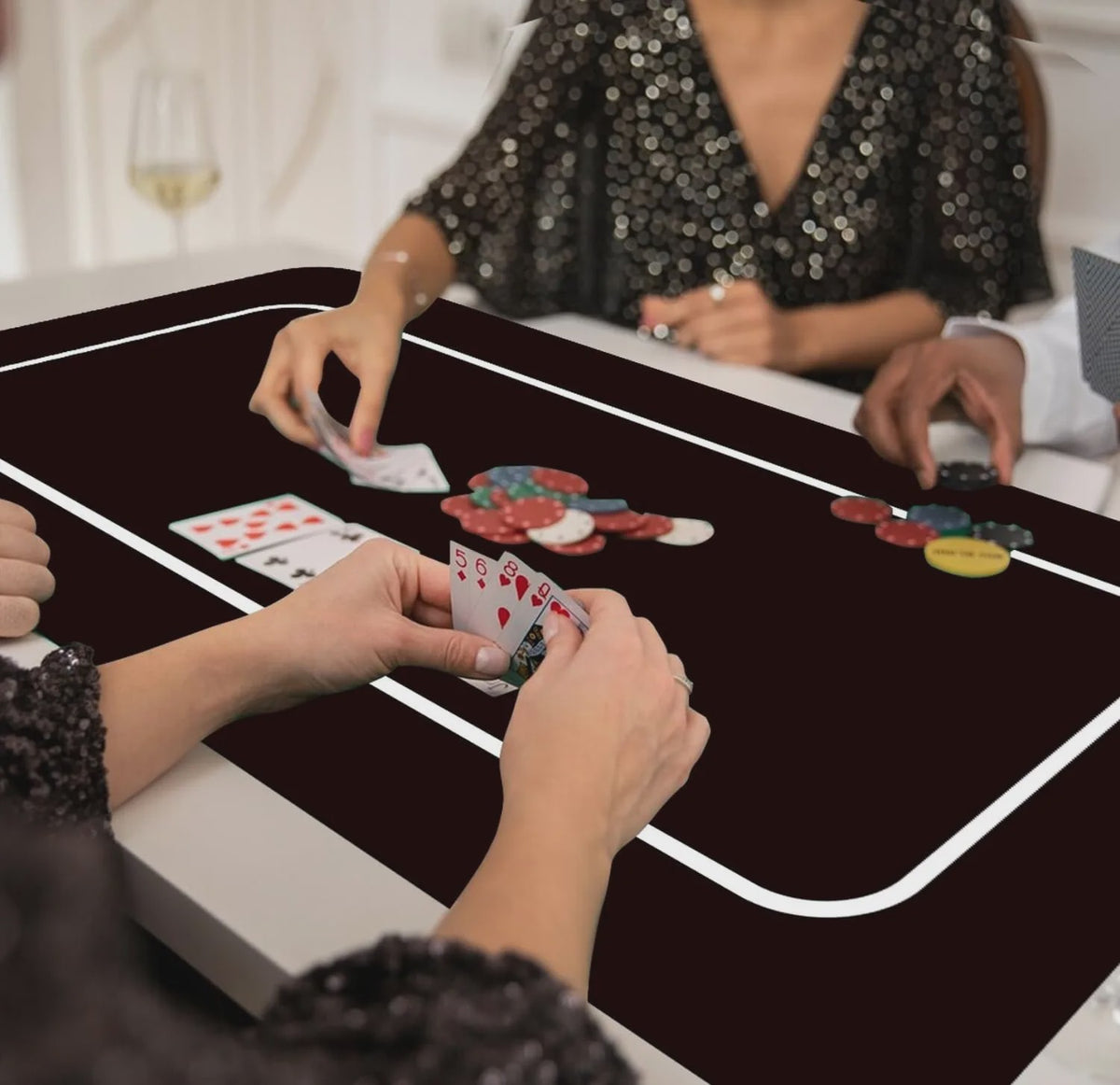 Professionele Poker Tafelmat 120x60cm - Anti-slip Rubber voor Texas Hold'em Partijen