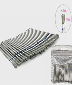 50 Stuks Diamant Freesjes Set - 2.35mm Schacht voor Nagel- en Tandheelkundig Gebruik