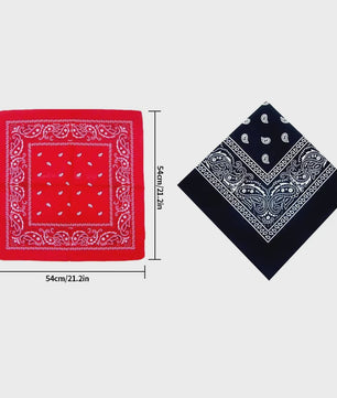 Modieuze Katoenen Bandana Sjaal 54x54cm - Paisley Print voor Dames & Heren