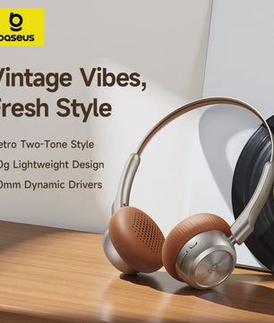 Baseus BH1 Air Draadloze Koptelefoon - Lichtgewicht (90g), 80 uur batterij, Bluetooth 6.0, ENC Noise Cancellation