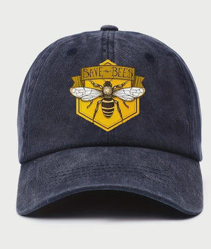 Bee Print Baseball Cap - Verstelbare Casual Pet voor Heren & Dames met Zonbescherming