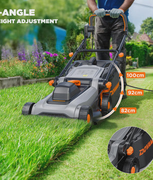 DOVAMAN Elektrische Grasmaaier 1500W - 36cm Maaibreedte, 40L Opvangbak, Mulchfunctie