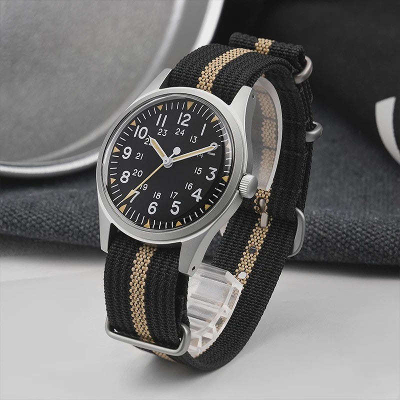 Militado ML07 Vintage Herenhorloge - 36mm Quartz met Bubble Crystal & AR Coating