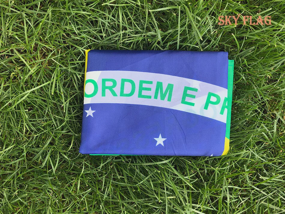 Braziliaanse Vlag 60x90cm & 90x150cm - Polyester Digitale Print