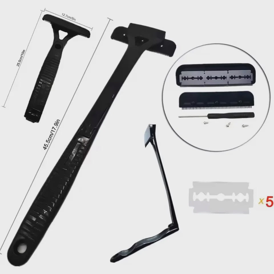 Lange Handgreep Rugschraper & Body Shaver - Verstelbaar & Opvouwbaar