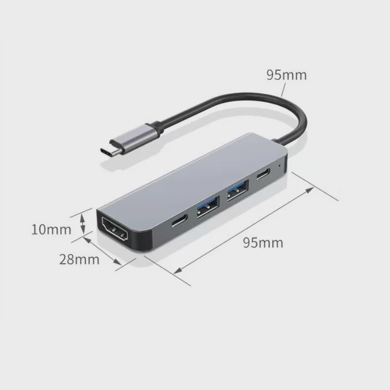 USB-C Hub met 4K HDMI, USB 3.0/2.0 & PD Laden - Dock voor MacBook, iPad, Samsung Dex