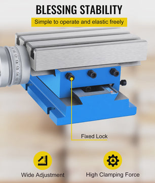 Precisie werktafel met dubbele geleiding voor frees- en boormachines