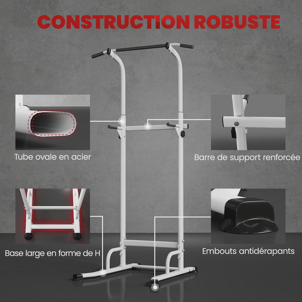 Krachtstation Power Tower: Verstelbaar voor Pull-ups, Dips & Bodybuilding Thuis
