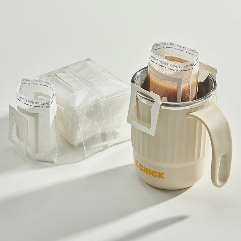 50/100 Stuks Wegwerp Koffiefilter Zakjes - Draagbaar Hangend Oor voor Drip Koffie & Thee