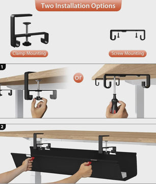 Onderbouw Kabelgoot Bureau 90cm - Opgeruimd Bureau met Kabelmanagement