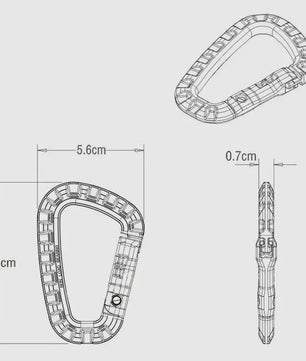 Tactische D-vormige Plastic Karabijnhaak - Set van 5, 10, 15 of 20 stuks - Outdoor & Camping Gear
