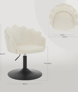 Verstelbare Draaibare Kaptafel Stoel met Rugleuning - Modern Woonkamer Meubel