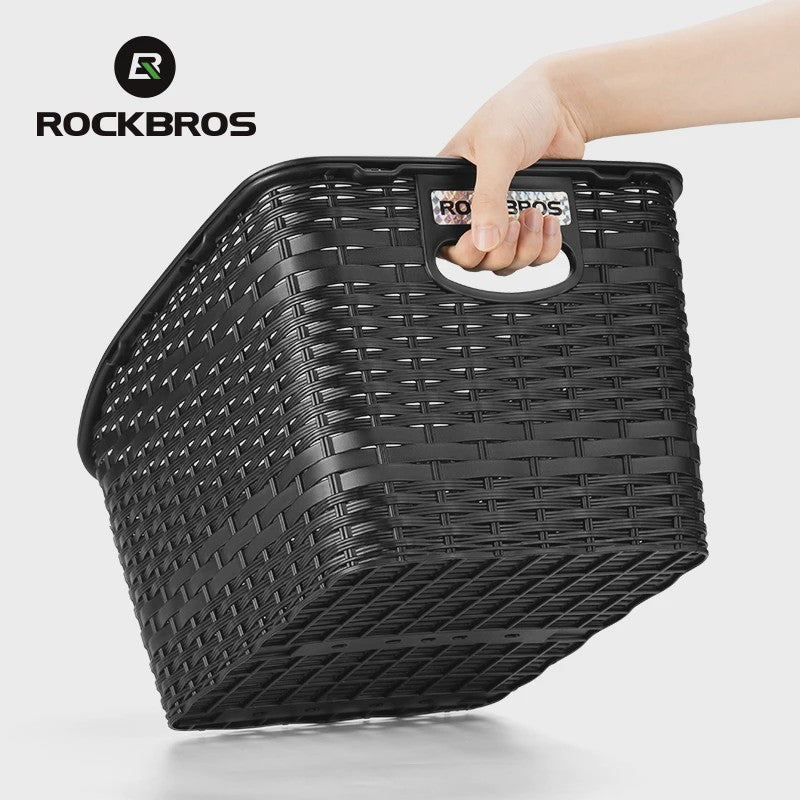 ROCKBROS Fietsmand Achter - Grote Capaciteit met Uitschuifbare Deksel - Zwart