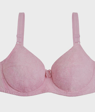 Comfortabele Plus Size BH met Dunne Cups en Bloemenprint - D, E, F Cup Maten
