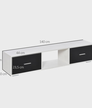 Stijlvol TV Meubel met 2 Lades en Open Vak - Max 60 inch TV