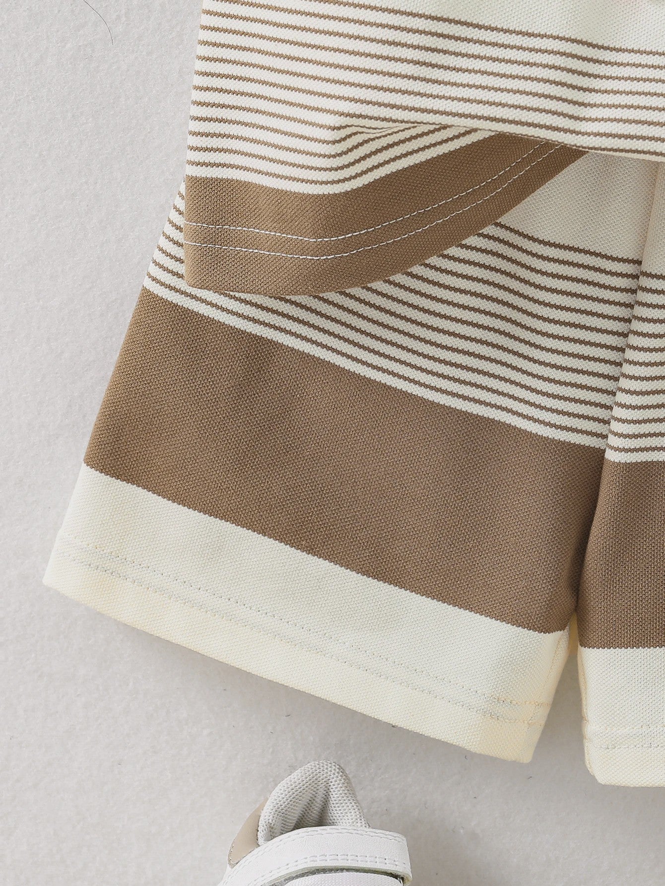 Zomerse Baby Set: Ademend Gebreid T-shirt & Short Outfit (2-delig) voor Jongens & Meisjes