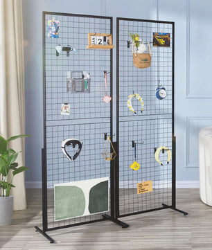 Dubbelzijdige Gridwall Display Panelen met Haken - 2 Stuks