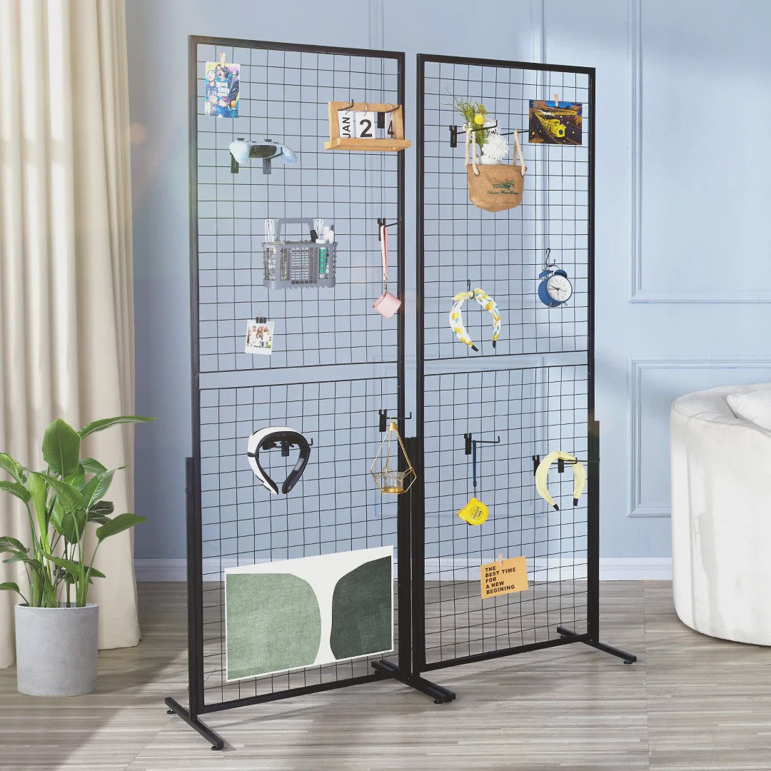 Dubbelzijdige Gridwall Display Panelen met Haken - 2 Stuks