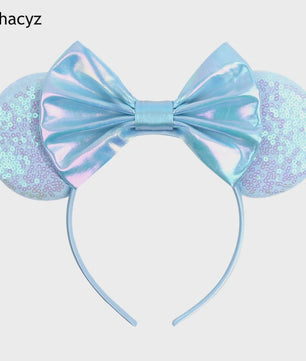 Chique Sequin Mickey Oortjes Diadeem met Strik - Feestelijk Haaraccessoire voor Kinderen & Dames