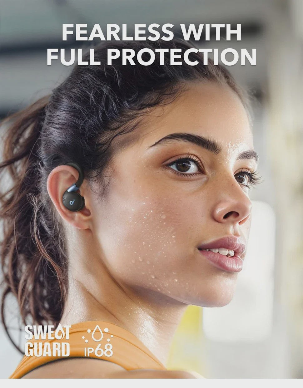 Soundcore Sport X20 Draadloze Oordopjes met Flexibele Oorhaken en Noise Cancelling