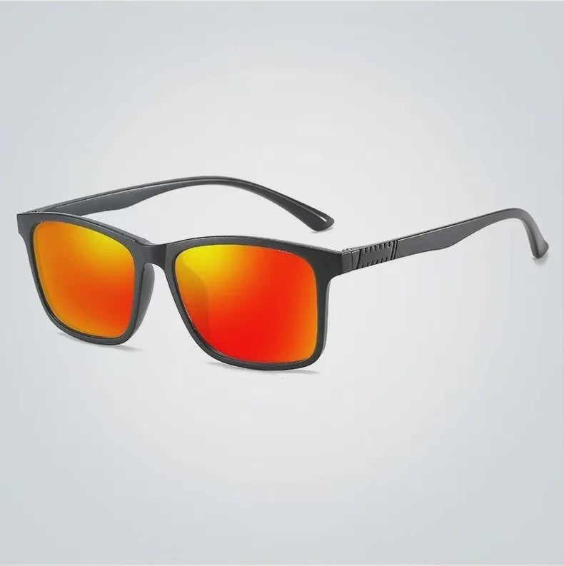 UV400 Zonnebril Heren Dames - Stijlvolle Square Zonnebril voor Fietsen, Rijden & Vissen - Luxe Designer Look