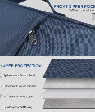 13 Inch Laptop Sleeve & Tas - Beschermhoes voor MacBook Air/Pro, Travel Case
