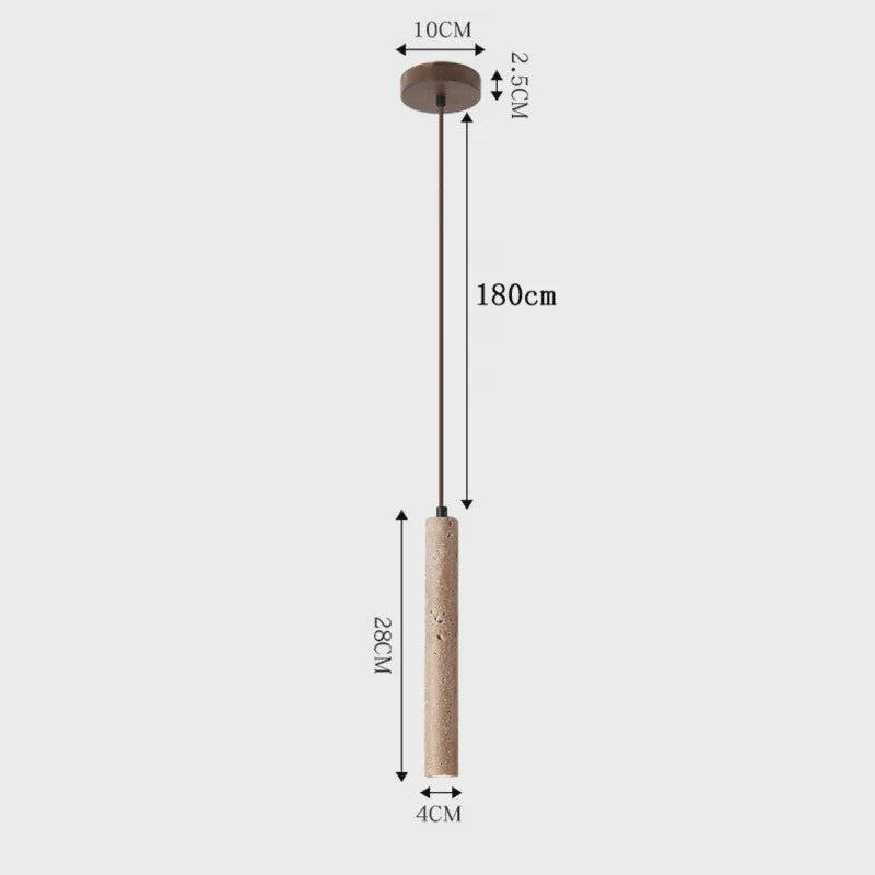 Retro Travertin Hanglamp - Sfeervolle Verlichting voor Slaapkamer, Woonkamer & Bar