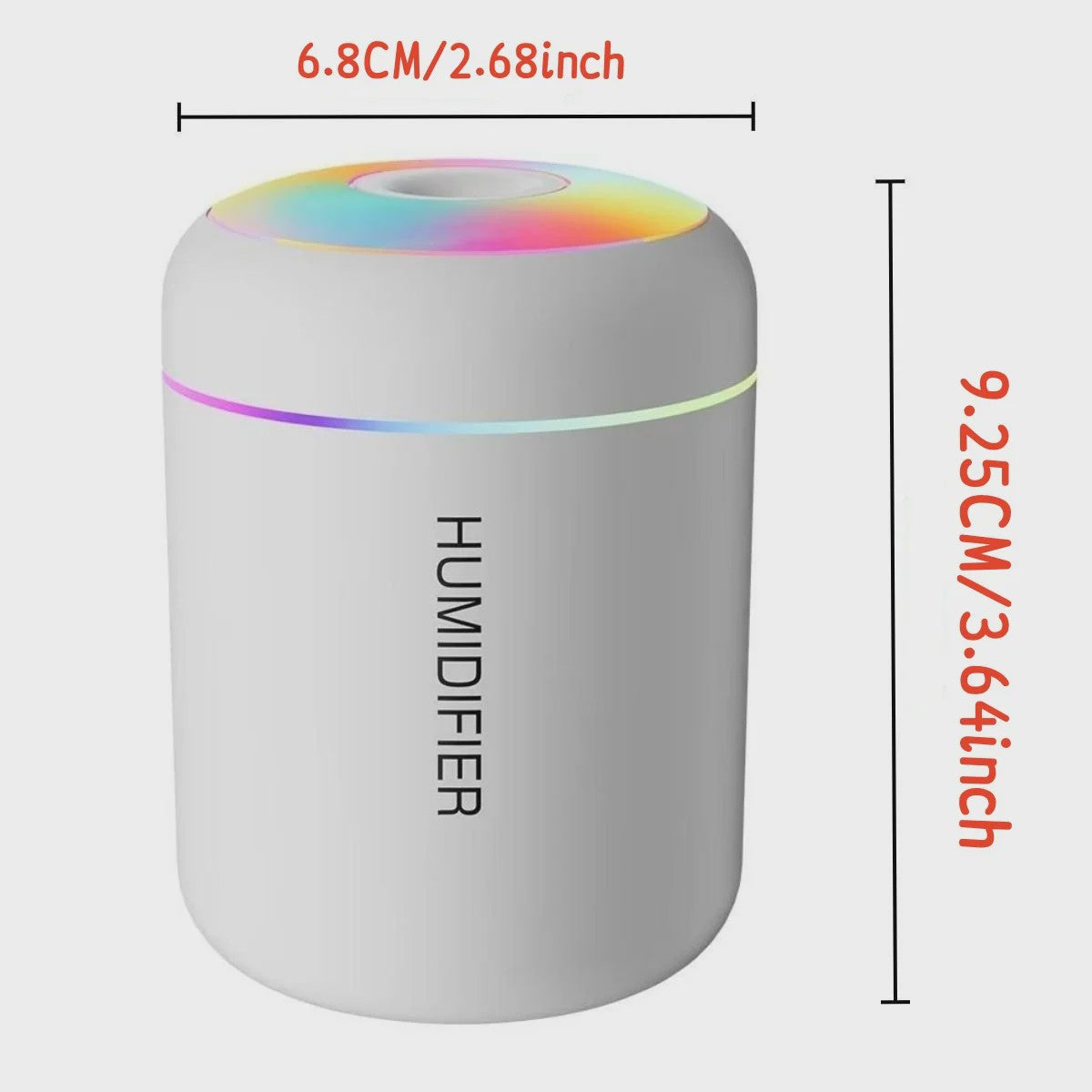 180ML Mini Luchtbevochtiger USB Aroma Diffuser met Kleurrijke Verlichting voor Auto, Huis & Slaapkamer