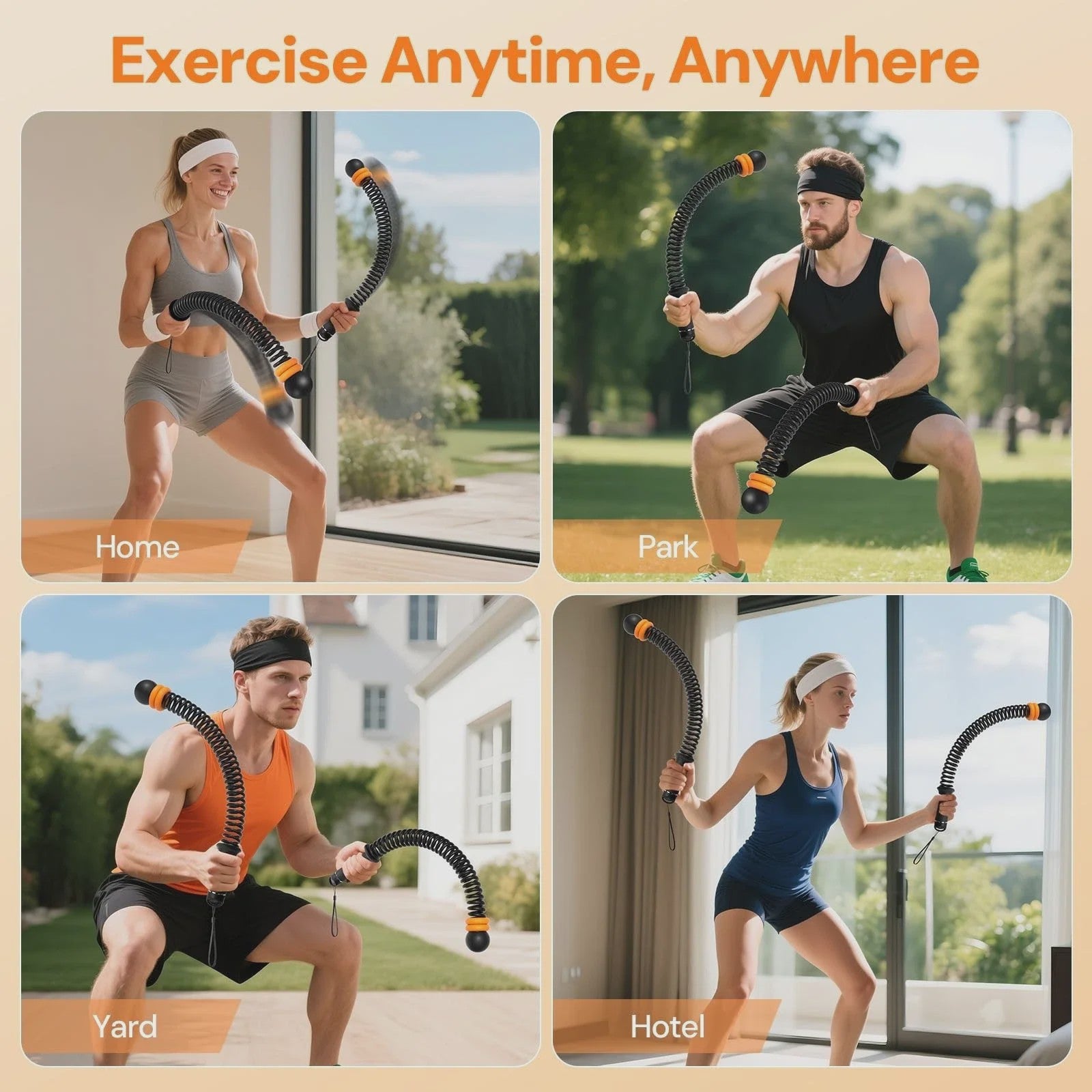 Draadloze Battle Rope Trainingssysteem - Full Body Workout & Krachttraining