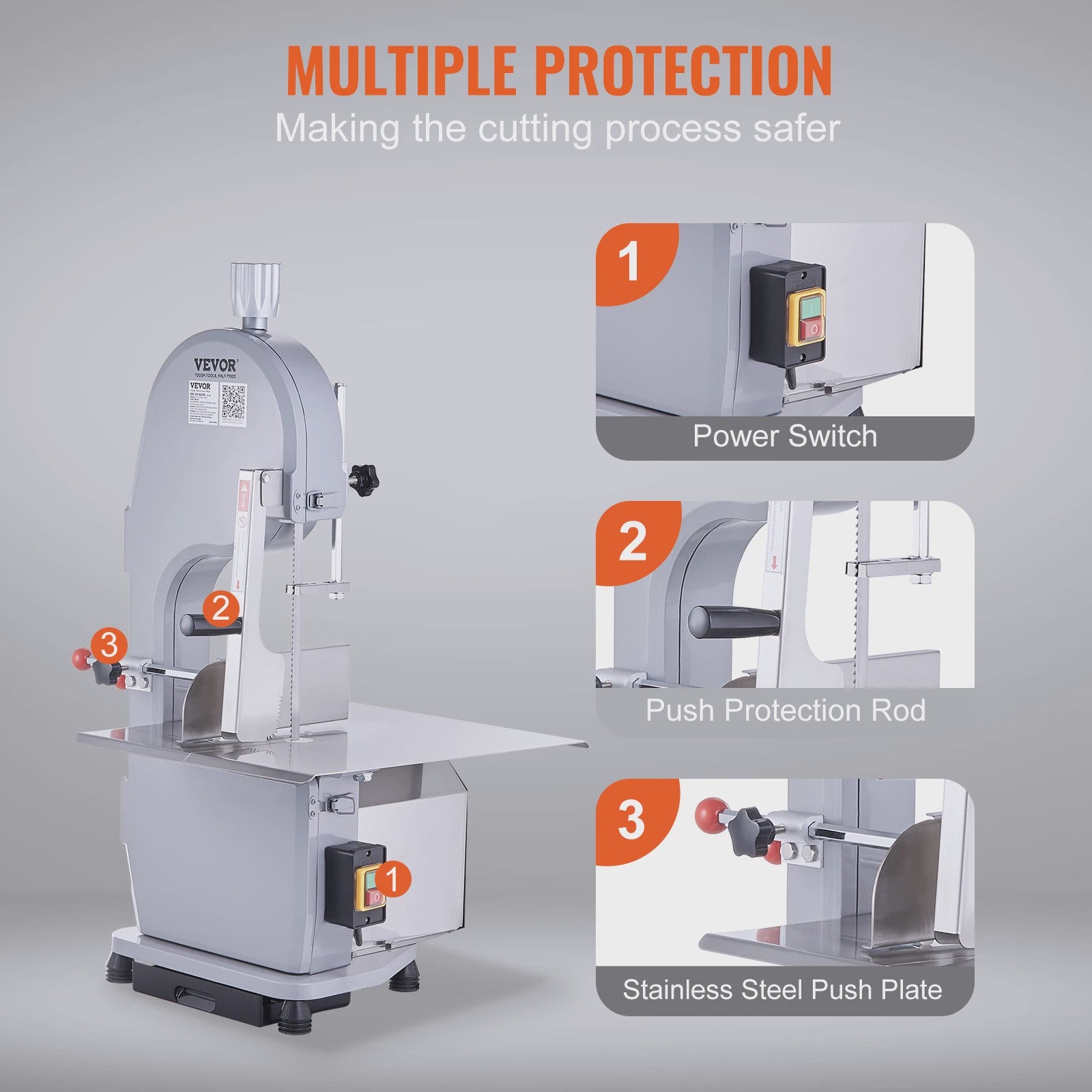 Professionele Bottenzaag Machine - RVS Tafelmodel Bandsaw voor Vlees en Botten
