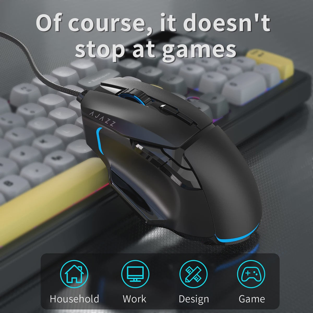 AJAZZ AT120 Gaming Set: Toetsenbord, Muis & Headset - 3-in-1 USB Peripherals