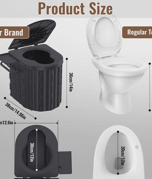 Draagbaar Opvouwbaar Toilet voor Buiten - 180kg Draagkracht, Multifunctioneel Noodtoilet voor Camping, Vissen, Wandelen