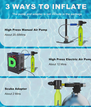 Draagbare Mini Duiktank met Full Face Snorkelmasker - 0.5L