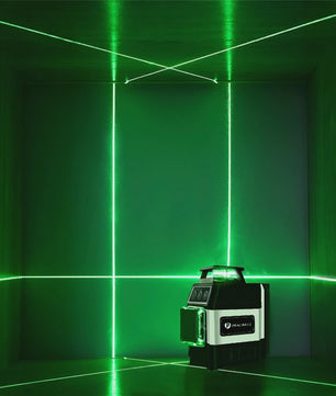 Pracmanu 3D Laserwaterpas met 12 Groene Lijnen - Zelfnivellerend Kruislijn Laser