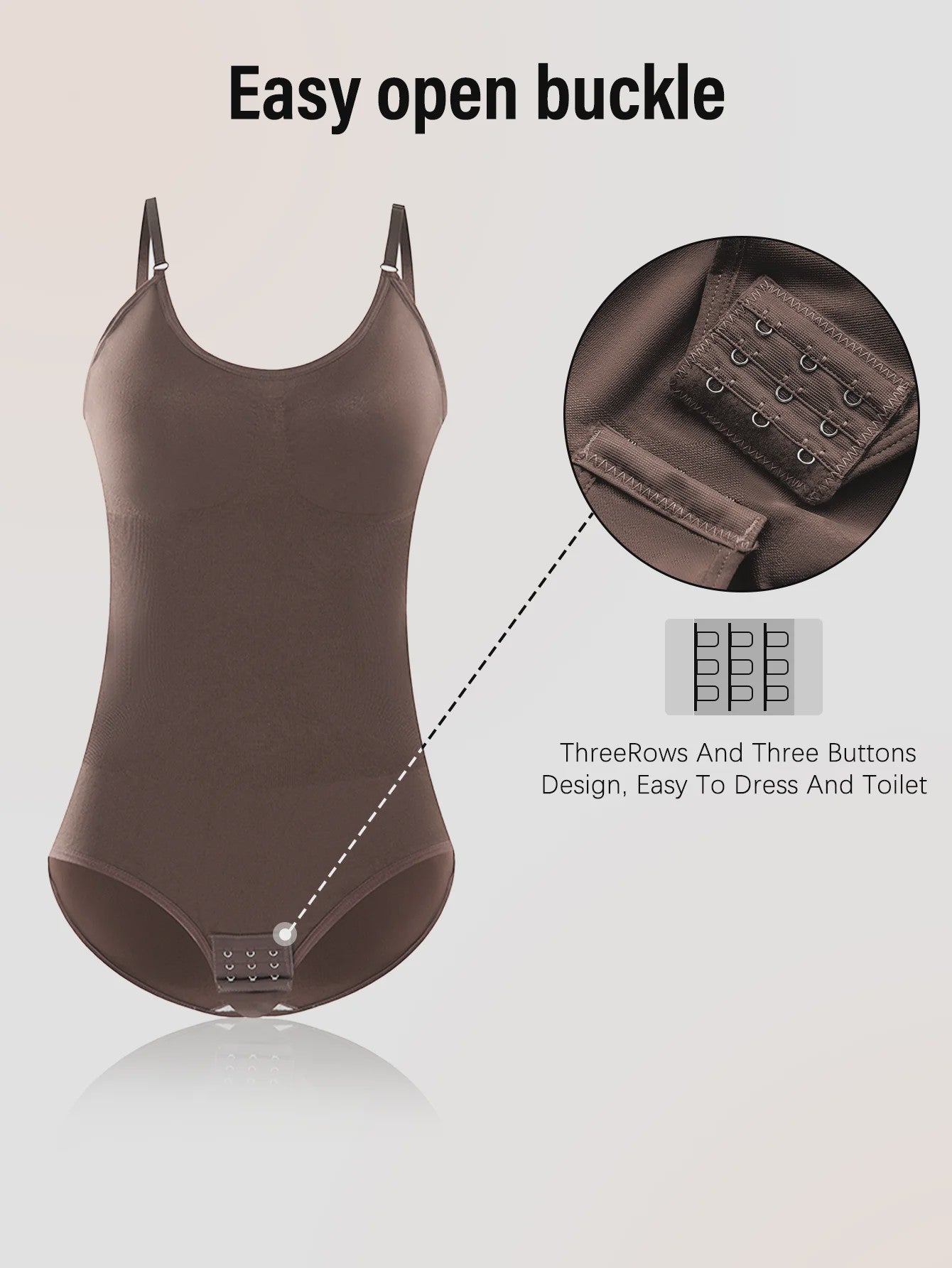 Naadloze Body Shaper met Butt Lifter & Open Kruis - Vormgevend en Corrigerend