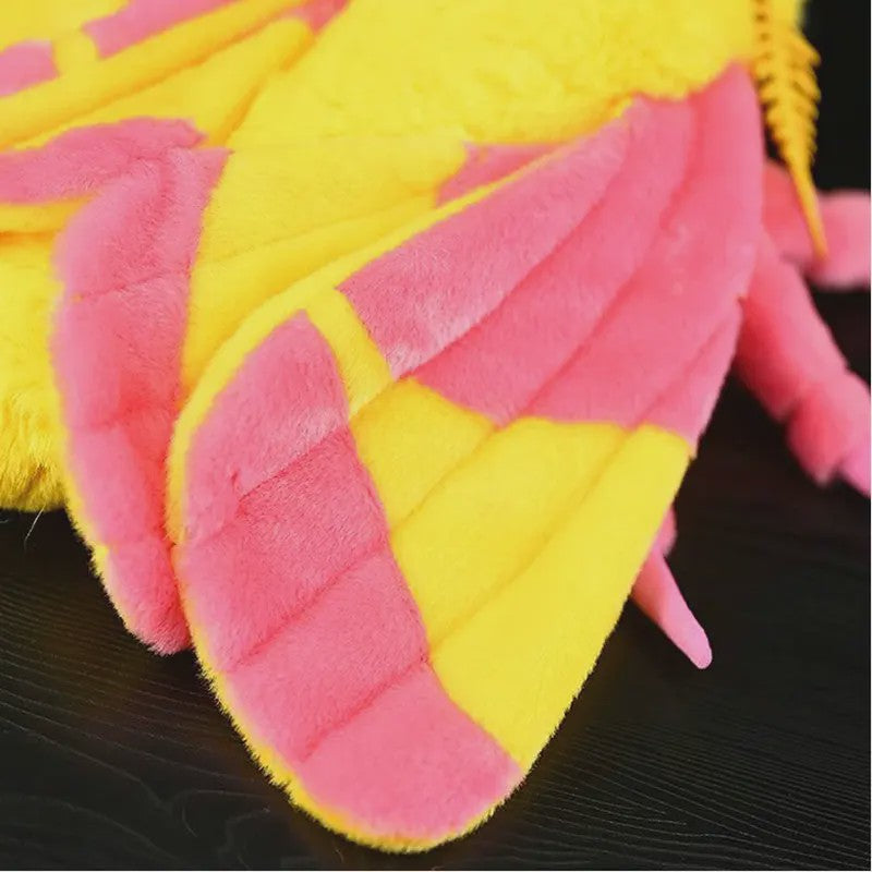 Kawaii Pluche Rose Maple Moth Pop - Schattig Insect Speelgoed Cadeau