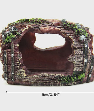 Resin Aquarium Ornaments Decorations Artificial Barrel Cave Landscaping Accessories For Fish Tank Aquarium Decoration Background