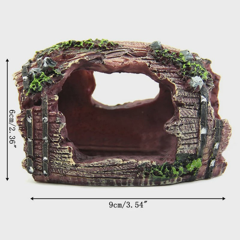 Resin Aquarium Ornaments Decorations Artificial Barrel Cave Landscaping Accessories For Fish Tank Aquarium Decoration Background
