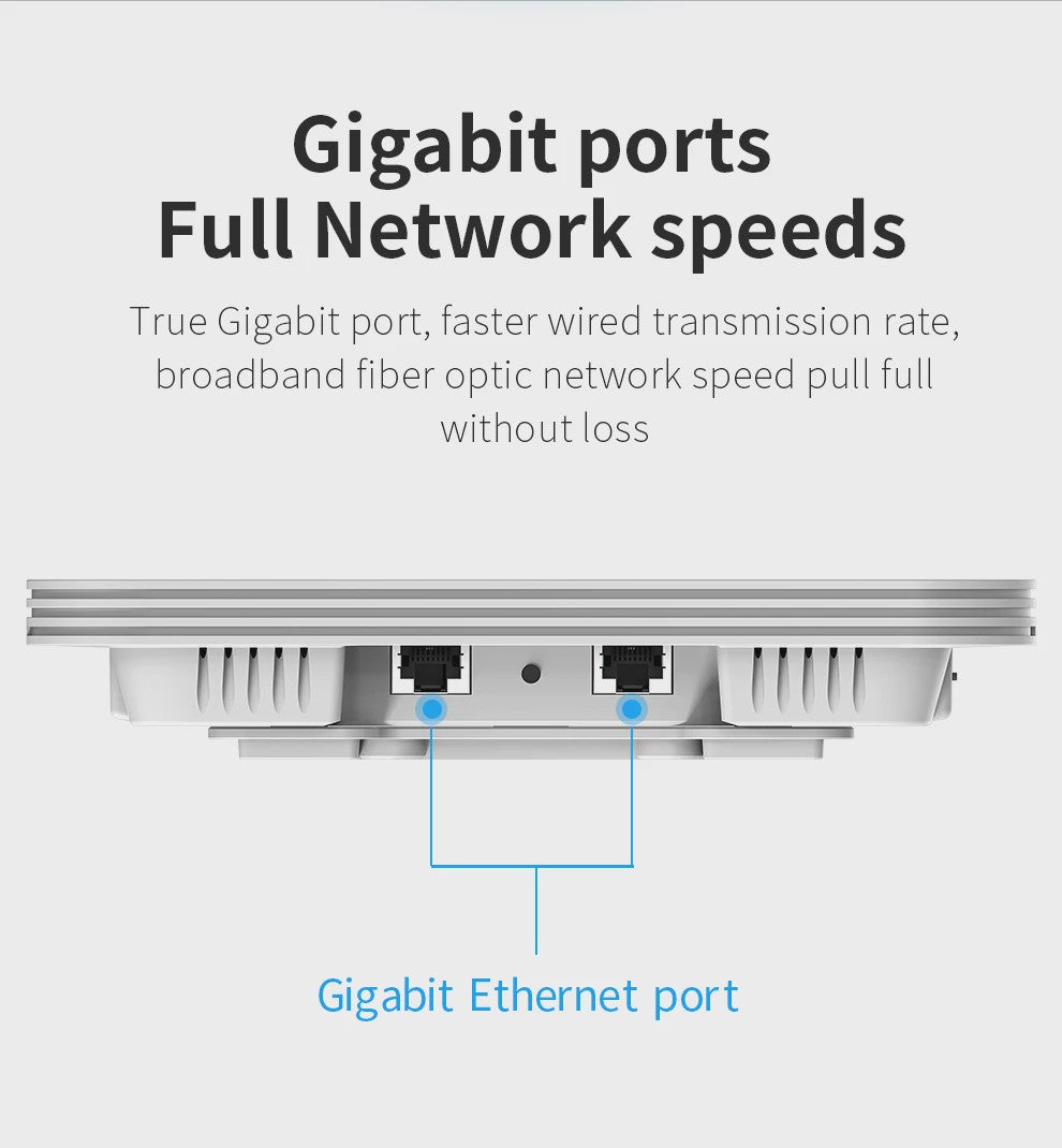 COMFAST WiFi6 Access Point AX3000 - Gigabit PoE, Dual-Band 2.4/5.8GHz, Roaming & Dekking