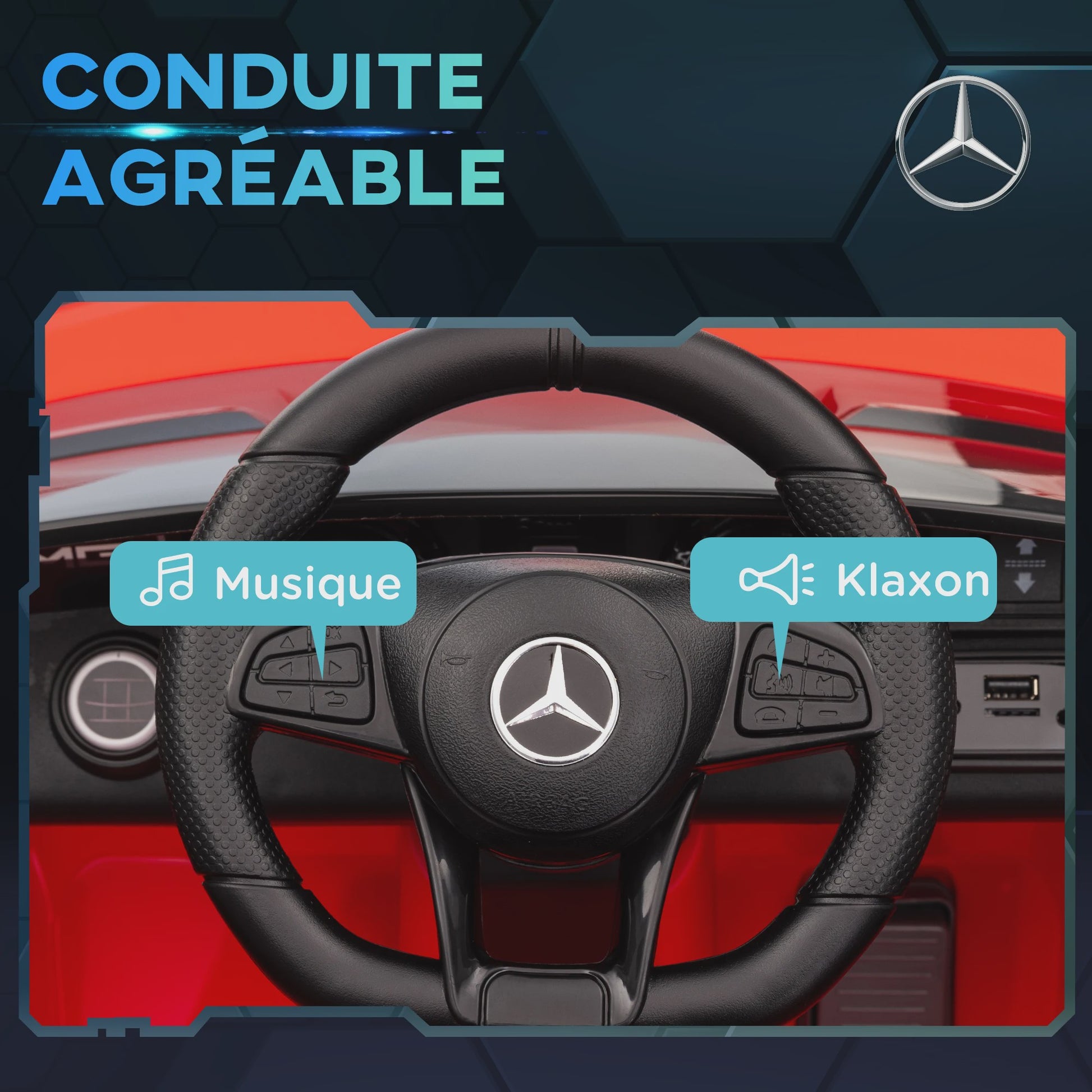 Elektrische Kinderauto Mercedes-Benz AMG GTR 12V met 2.4G Afstandsbediening