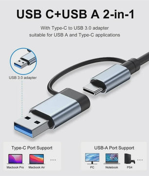 Universele USB-C Hub Docking Station met Thunderbolt 3, 4K HDMI & PD Opladen