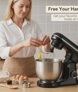 Krachtige 5.2L Keukenmachine 3-in-1: Mixen, Kneden & Kloppen voor Brood, Cake & Meer