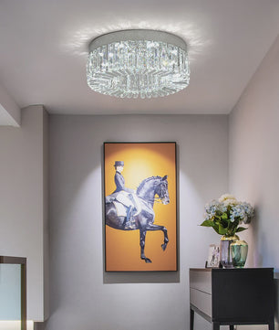 Luxe Kristallen Plafondlamp Goud - Moderne LED Verlichting voor Woonkamer (Ø 40/50cm)