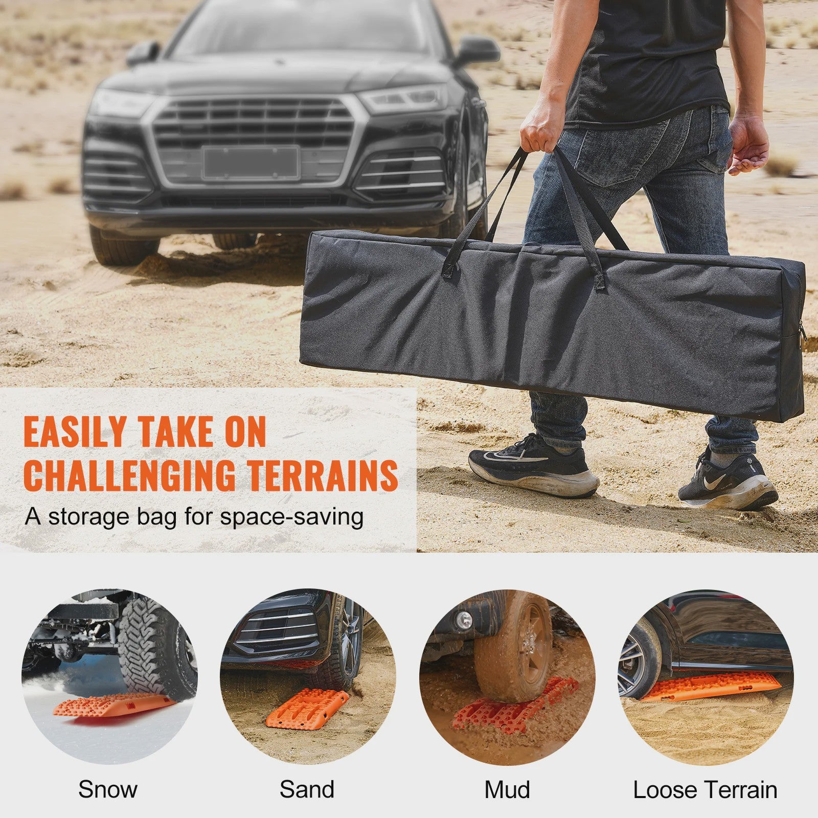 10 Ton Traction Boards (2 stuks) - Off-road Banden Herstelmatten voor SUV, Jeep, Camper
